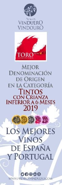 Los premios VinDuero-VinDouro reconocen a Toro como la mejor D.O. de España y Portugal en vinos tintos con envejecimiento inferior a 6 meses.